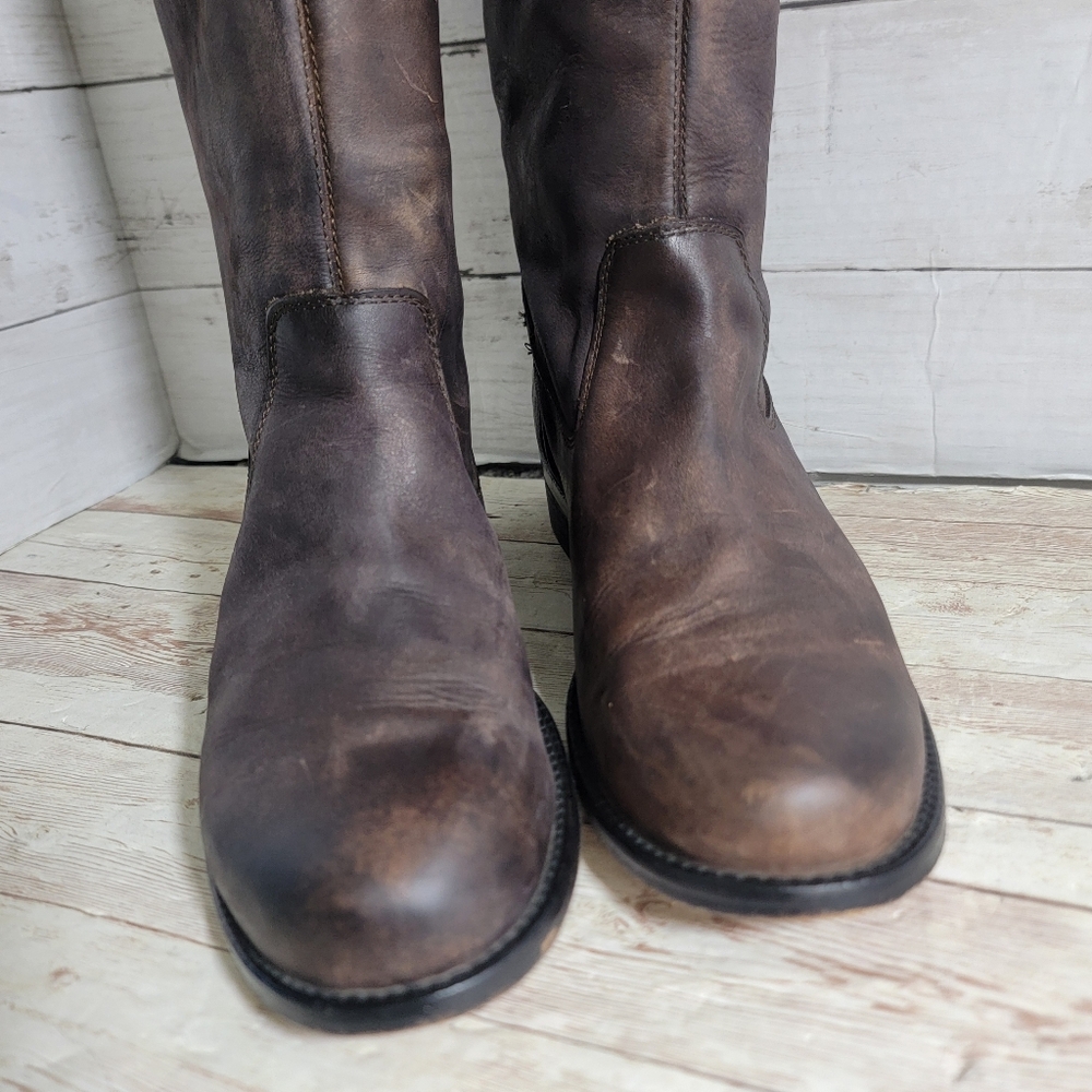 Steven Rannt Studded Leather Riding Boots W US 8 - Picture 11 of 15